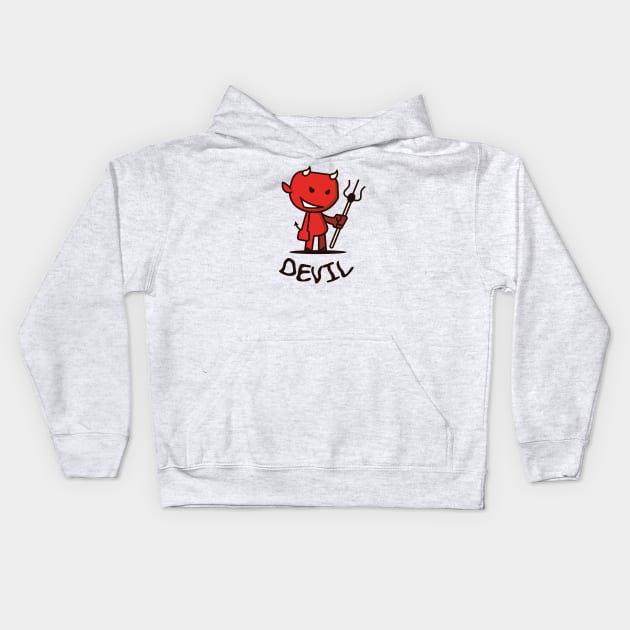 Halloween Devil Kids Hoodie by attire zone